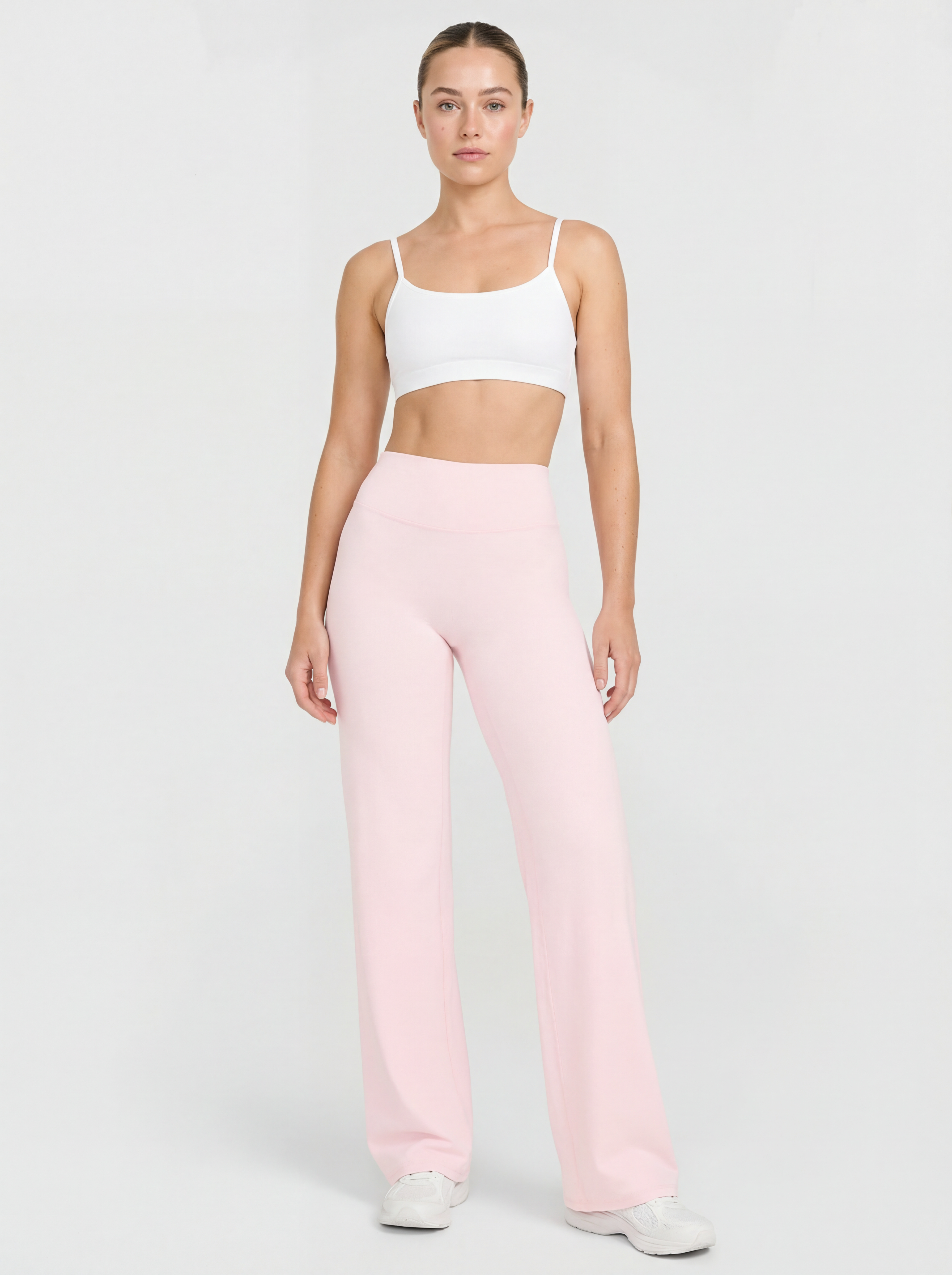 Uttal Straight Wide-Leggings - Pink