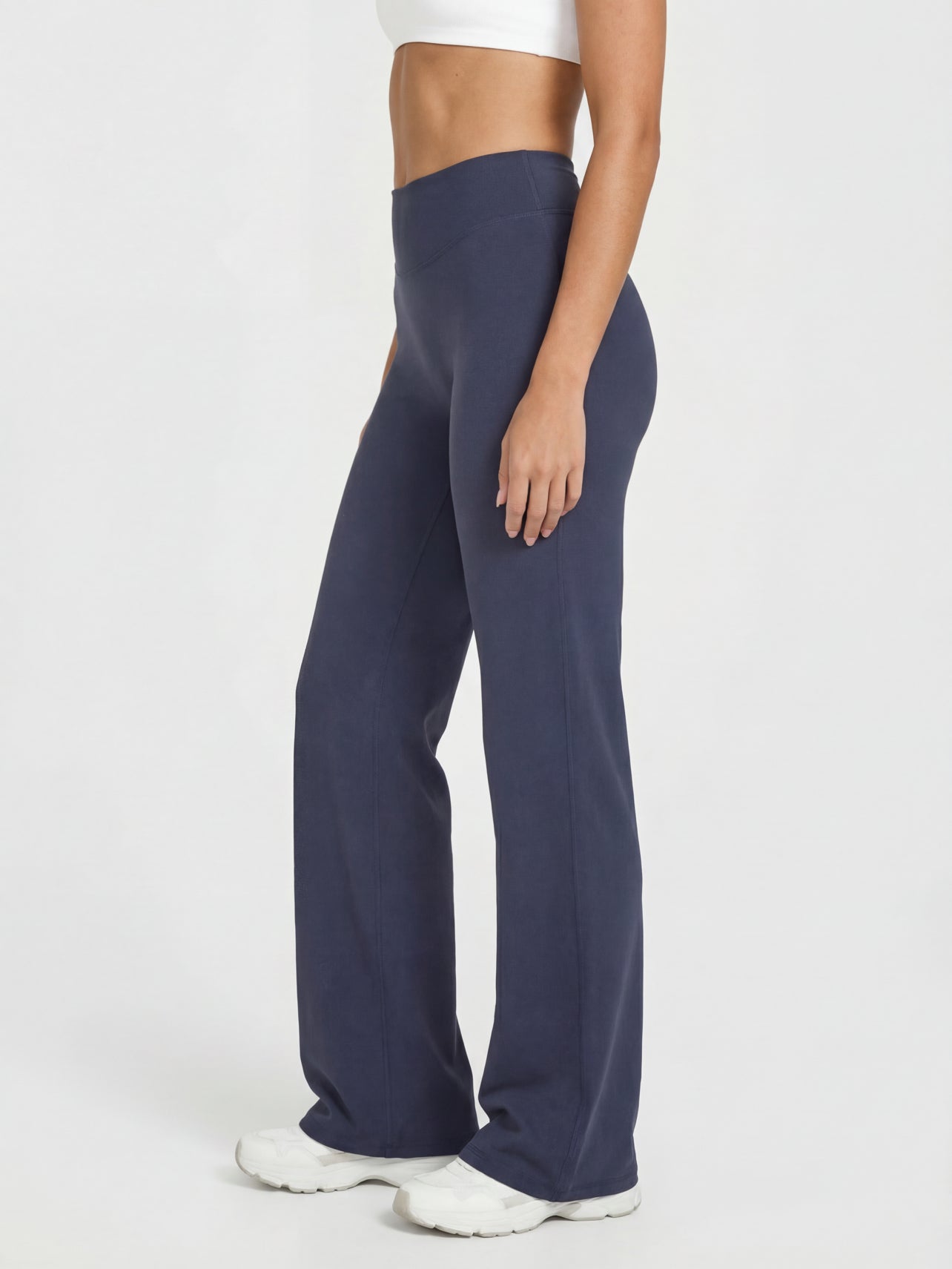 Uttal Straight Wide-Leggings - Navy