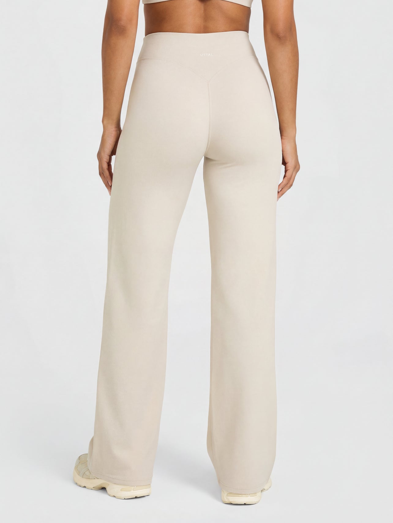 Uttal Straight Wide-Leggings - Beige