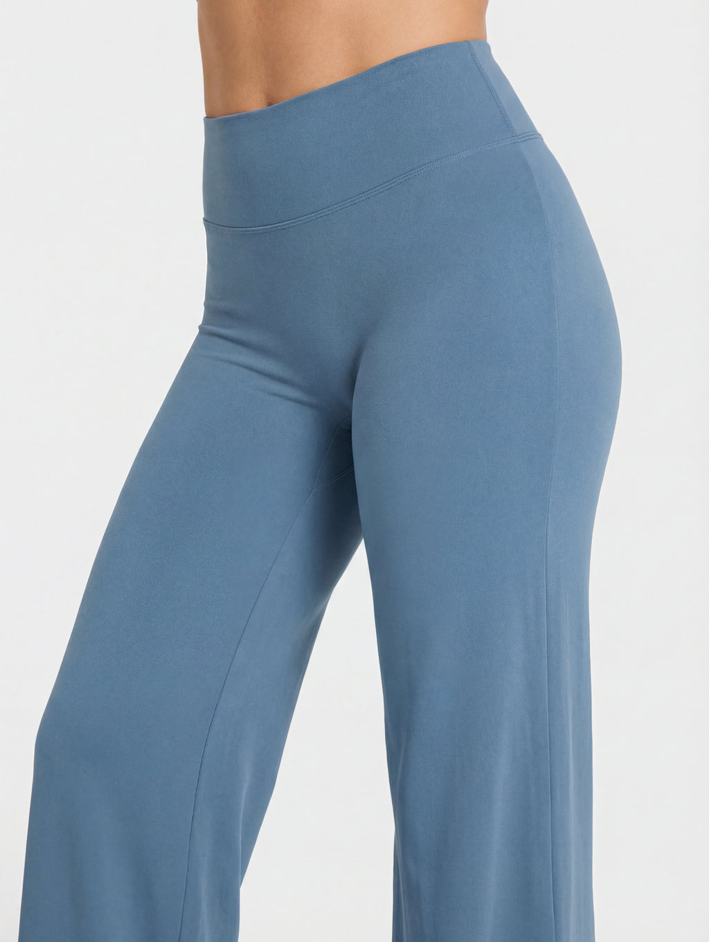 Uttal Straight Wide-Leggings - Steel Blue