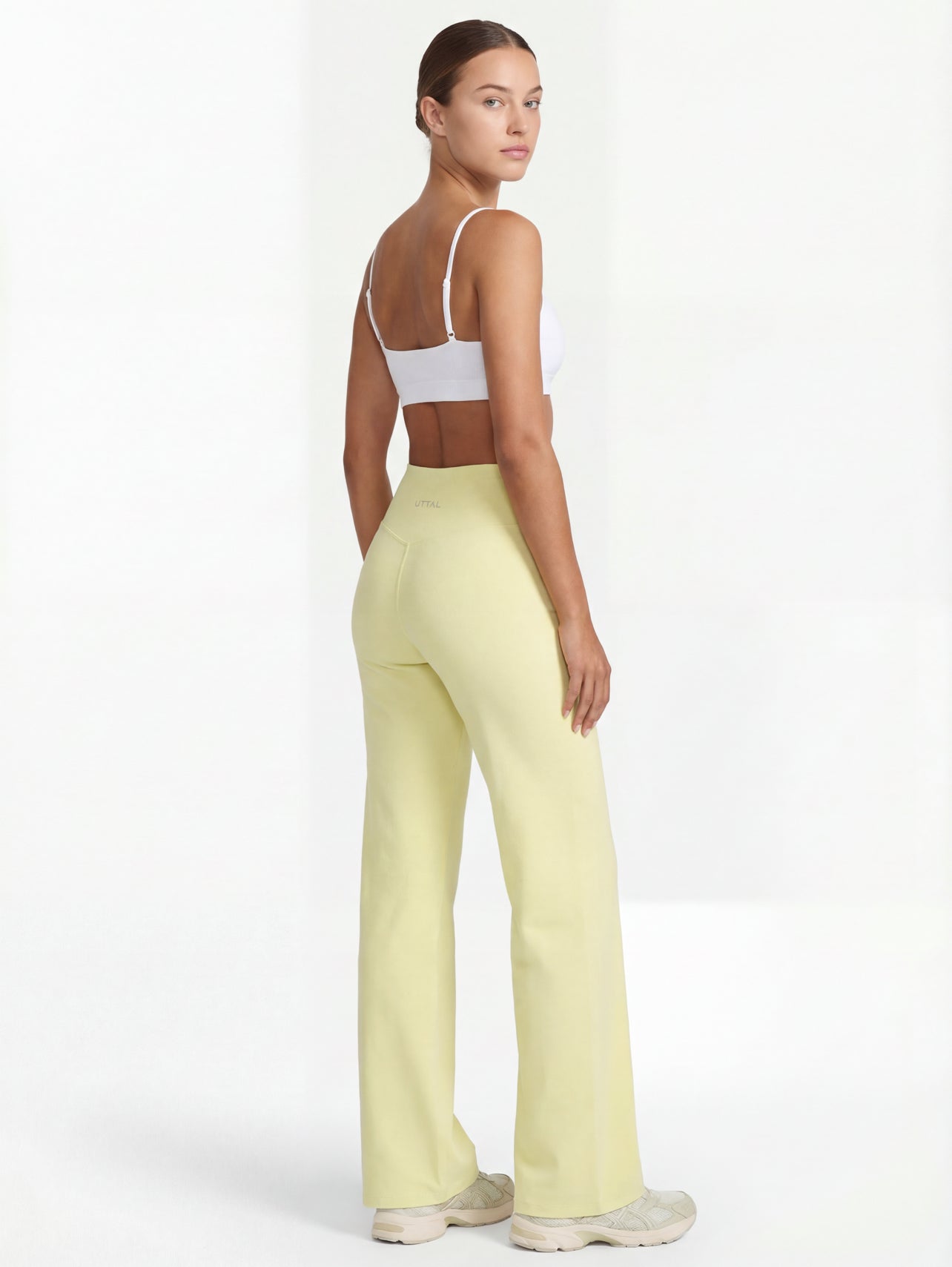 Uttal Straight Wide-Leggings - Yellow