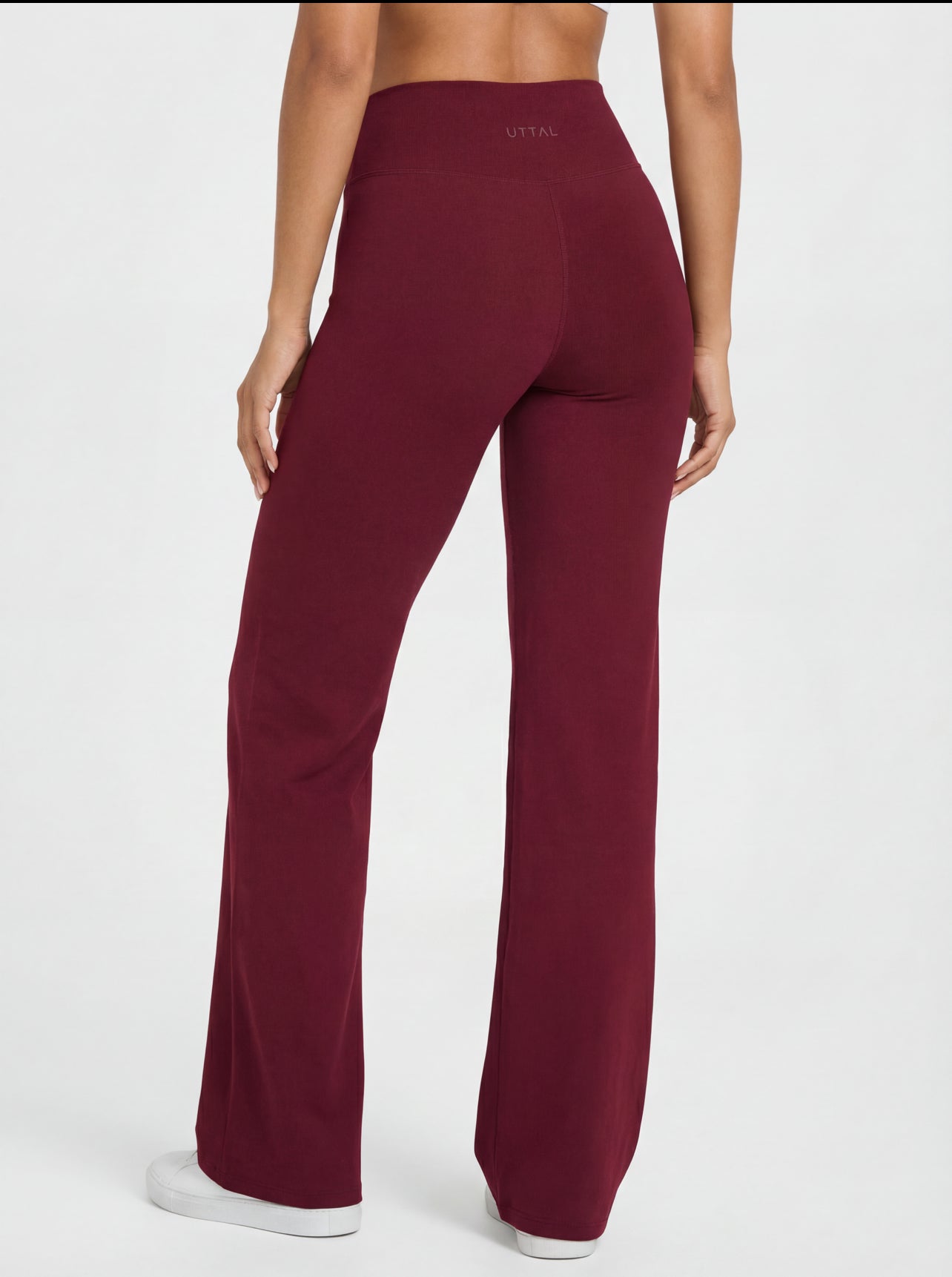 Uttal Straight Wide-Leggings - Red