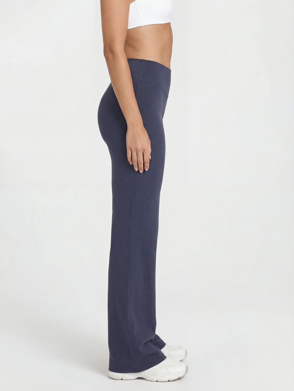 Uttal Straight Wide-Leggings - Navy