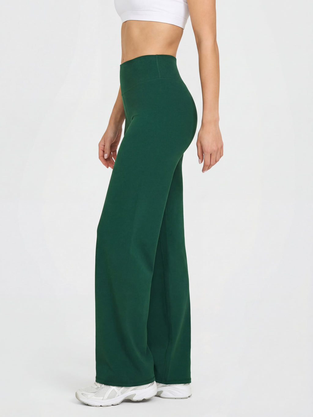Uttal Straight Wide-Leggings - Green