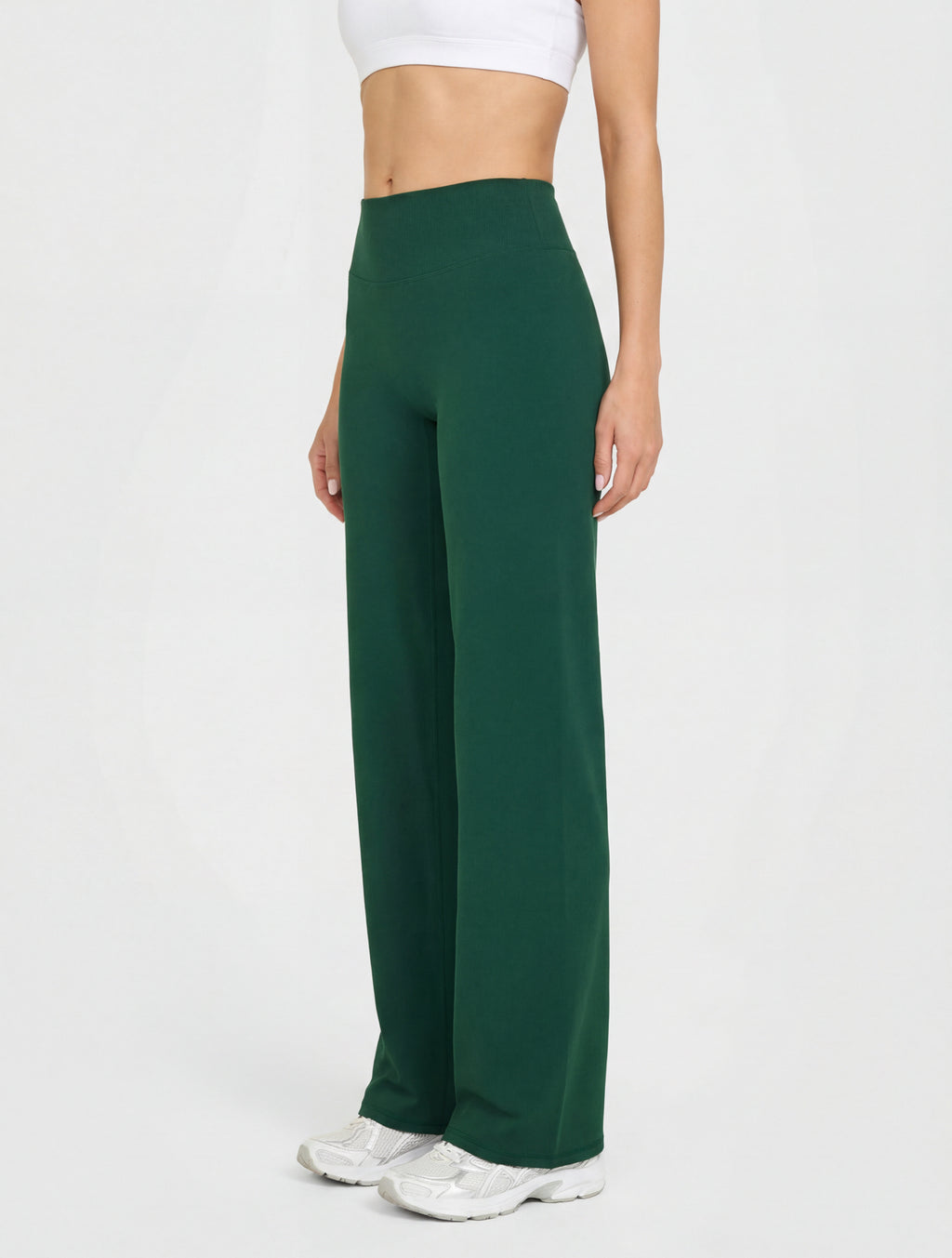 Uttal Straight Wide-Leggings - Green